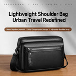 Borsa a tracolla WEIXIER D1228 con texture retrò effetto litchi, impermeabile e di grande capacità.