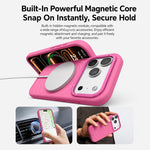 Custodia magnetica con cornice in silicone liquido e pannello posteriore a onde