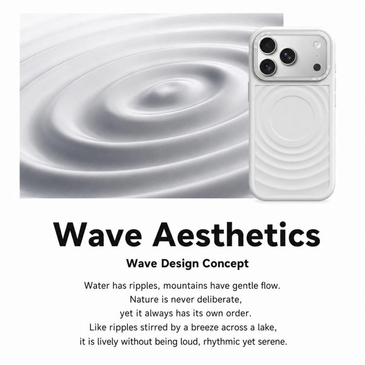 Custodia magnetica con cornice in silicone liquido e pannello posteriore a onde