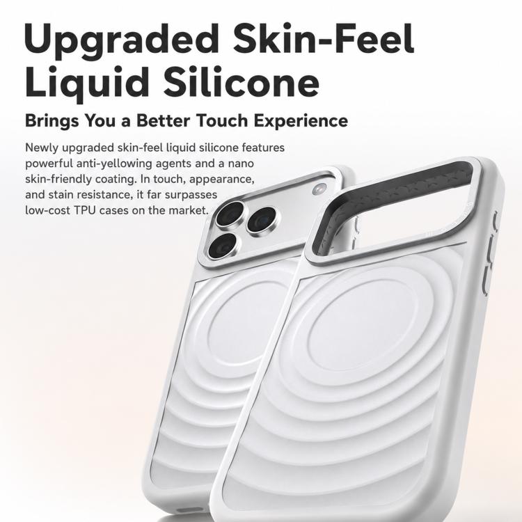 Custodia magnetica con cornice in silicone liquido e pannello posteriore a onde