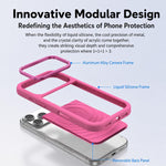 Custodia magnetica con cornice in silicone liquido e pannello posteriore a onde