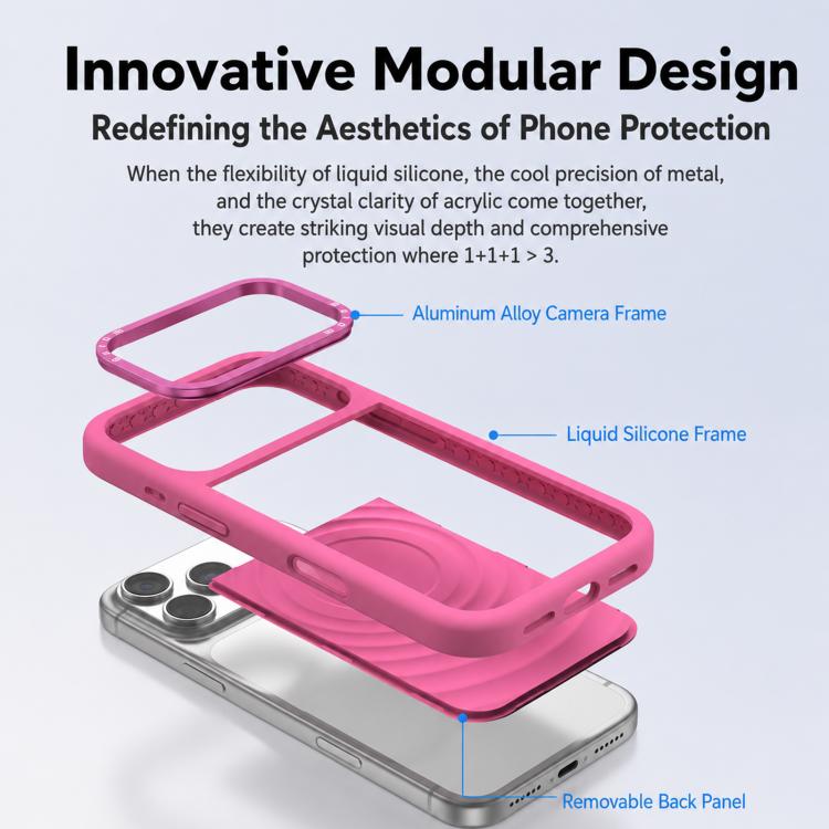 Custodia magnetica con cornice in silicone liquido e pannello posteriore a onde