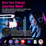 Microfono a condensatore USB-C XTUGA GV6 RGB per gaming - immagine 11