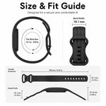 Cinturino per orologio in silicone xDfind con fibbia a farfalla integrata in tinta unita., For Google Fitbit Air