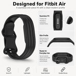 Cinturino per orologio in silicone xDfind con fibbia a farfalla integrata in tinta unita., For Google Fitbit Air