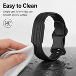Cinturino per orologio in silicone xDfind con fibbia a farfalla integrata in tinta unita., For Google Fitbit Air