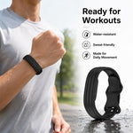Cinturino per orologio in silicone xDfind con fibbia a farfalla integrata in tinta unita., For Google Fitbit Air