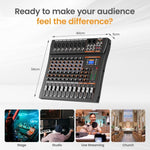 Mixer analogico XTUGA GP80 a 8 canali con Bluetooth e USB - immagine 12