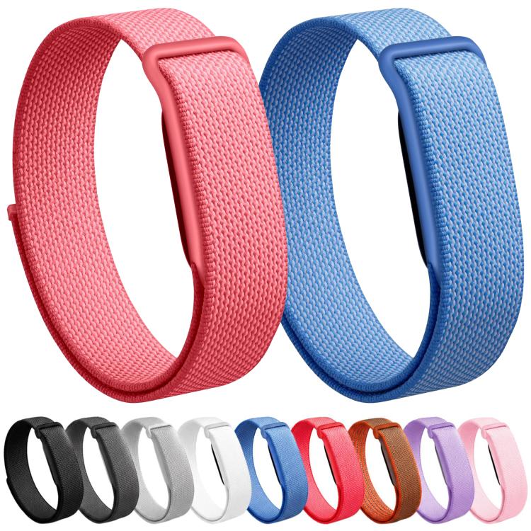 Cinturino per orologio xDfind in nylon intrecciato con chiusura a strappo., For Google Fitbit Air