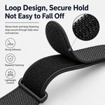 Cinturino per orologio xDfind in nylon intrecciato con chiusura a strappo., For Google Fitbit Air