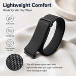 Cinturino per orologio xDfind in nylon intrecciato con chiusura a strappo., For Google Fitbit Air