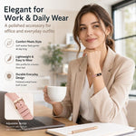 Cinturino per orologio da donna in pelle PU sottile con cassa in metallo integrata xDfind, For Google Fitbit Air
