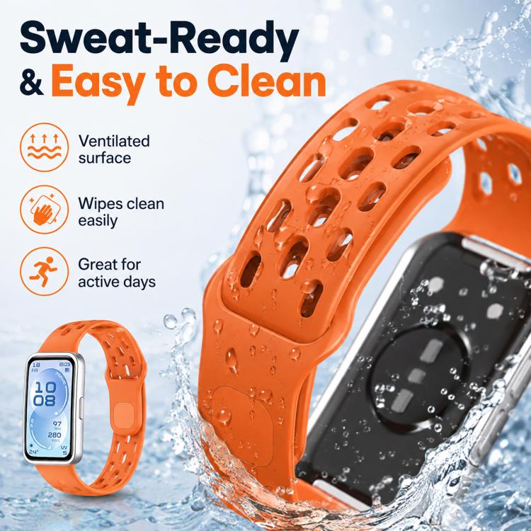 Cinturino per orologio in silicone traspirante a nido d'ape xDfind, For Huawei Band 11 Pro / 11 Pro NFC / 11