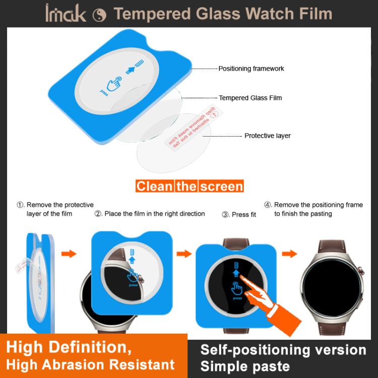 Pellicola per orologi in vetro temperato imak, versione autoposizionante, For Galaxy Watch Ultra2 2026, For Galaxy Watch9 44mm, For Galaxy Watch9 40mm