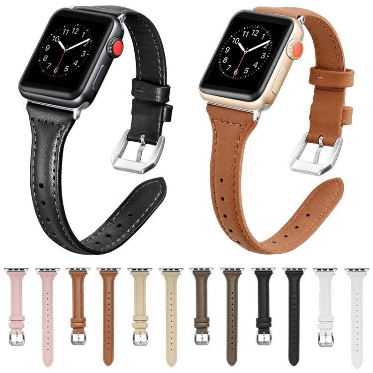 Cinturino per orologio xDfind Slim Waist in pelle vegana, For Apple Watch 46mm / 49mm / 45mm / 44mm, For Apple Watch 42mm / 41mm / 40mm / 38mm