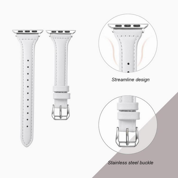 Cinturino per orologio xDfind Slim Waist in pelle vegana, For Apple Watch 46mm / 49mm / 45mm / 44mm, For Apple Watch 42mm / 41mm / 40mm / 38mm