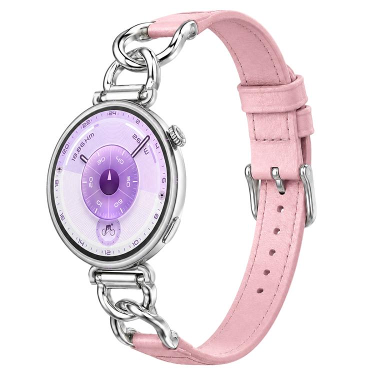 Cinturino per orologio xDfind con catena in metallo e anse dritte universali in pelle vegana, 18mm, 20mm, 22mm