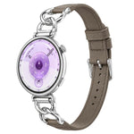 Cinturino per orologio xDfind con catena in metallo e anse dritte universali in pelle vegana, 18mm, 20mm, 22mm