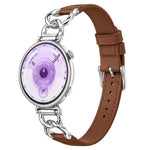 Cinturino per orologio xDfind con catena in metallo e anse dritte universali in pelle vegana, 18mm, 20mm, 22mm
