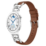 Cinturino per orologio xDfind con catena in metallo e anse dritte universali in pelle vegana, 18mm, 20mm, 22mm