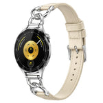 Cinturino per orologio xDfind con catena in metallo e anse dritte universali in pelle vegana, 18mm, 20mm, 22mm