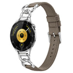 Cinturino per orologio xDfind con catena in metallo e anse dritte universali in pelle vegana, 18mm, 20mm, 22mm