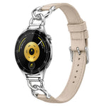 Cinturino per orologio xDfind con catena in metallo e anse dritte universali in pelle vegana, 18mm, 20mm, 22mm
