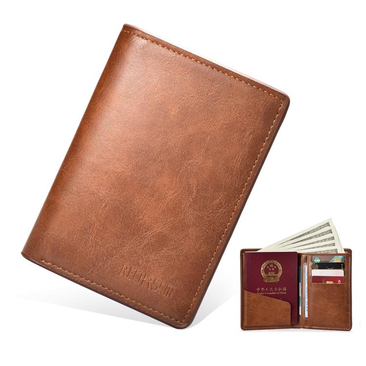RECHRSLM Borsa porta documenti/passaporto in pelle PU