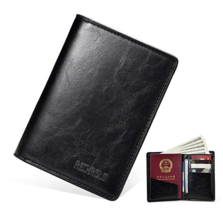 RECHRSLM Borsa porta documenti/passaporto in pelle PU