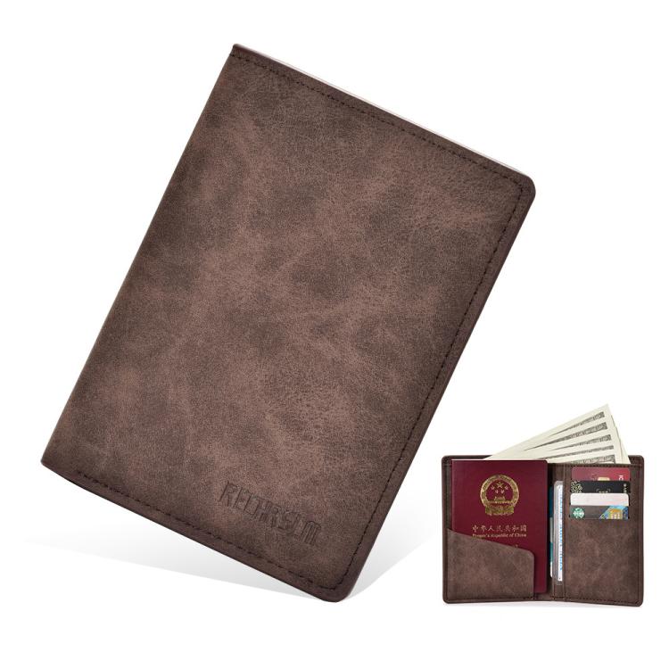 RECHRSLM Borsa porta documenti/passaporto in pelle PU