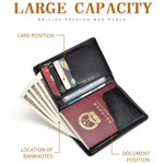 RECHRSLM Borsa porta documenti/passaporto in pelle PU
