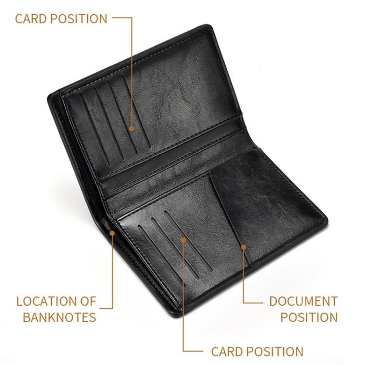 RECHRSLM Borsa porta documenti/passaporto in pelle PU
