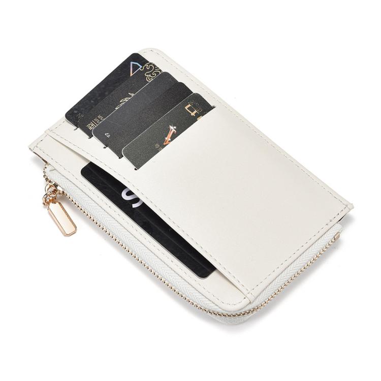 Portafoglio da donna multifunzione con cerniera per monete e carte di credito.