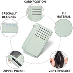 Portafoglio da donna multifunzione con cerniera per monete e carte di credito.