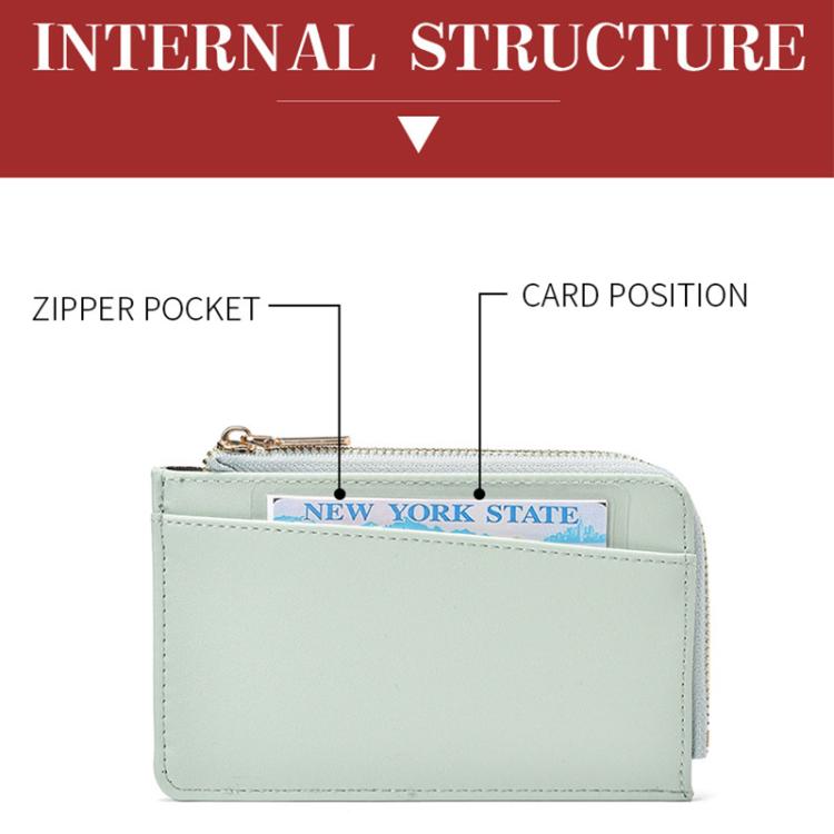 Portafoglio da donna multifunzione con cerniera per monete e carte di credito.