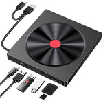 Masterizzatore CD esterno 5-in-1 USB 3.0 per laptop con design sottile