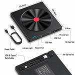 Masterizzatore CD esterno 5-in-1 USB 3.0 per laptop con design sottile
