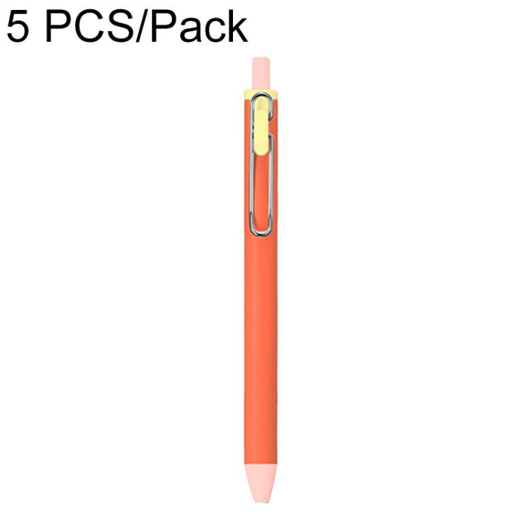 Confezione da 5 penne a sfera retrattili colorate con punta a proiettile da 0,5 mm.