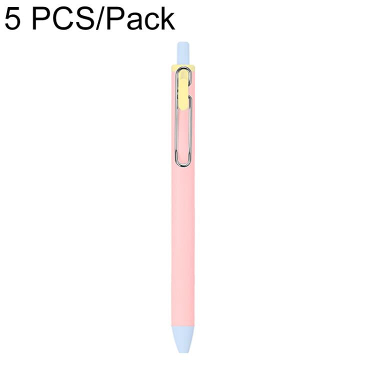 Confezione da 5 penne a sfera retrattili colorate con punta a proiettile da 0,5 mm.