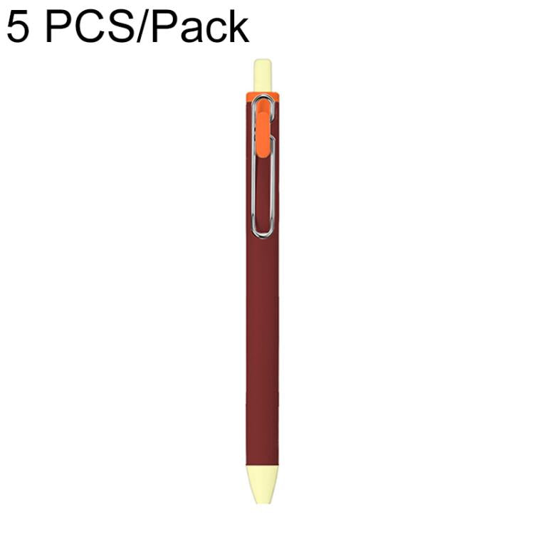 Confezione da 5 penne a sfera retrattili colorate con punta a proiettile da 0,5 mm.