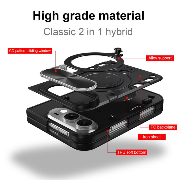 Custodia per iPhone Fold con supporto magnetico scorrevole per fotocamera