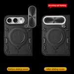 Custodia per iPhone Fold con supporto magnetico scorrevole per fotocamera