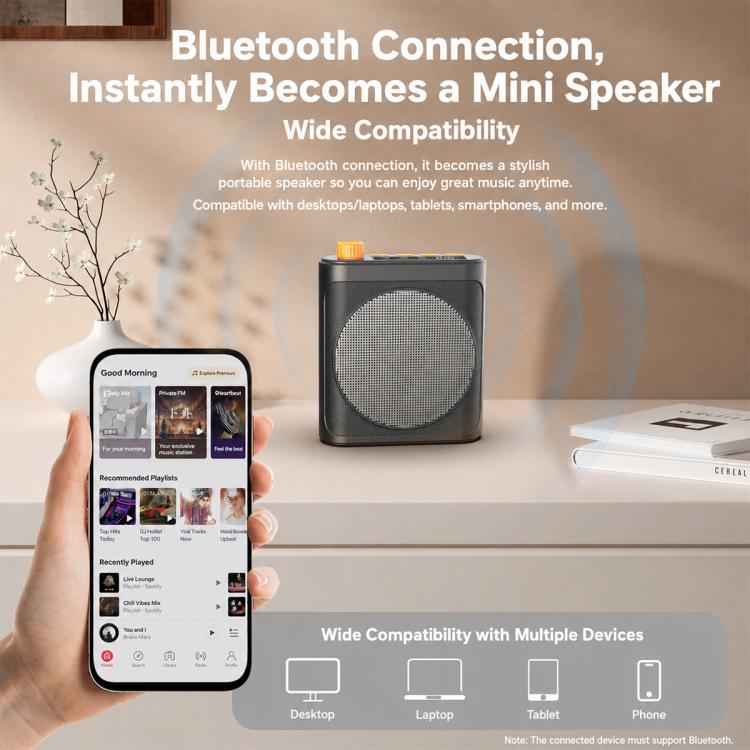 Microfono lavalier wireless M29 con amplificatore vocale - immagine 10