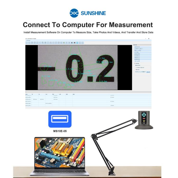 Microscopio digitale SUNSHINE MS10E-05 4K con supporto universale - immagine 11