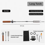 Cannello da campeggio portatile e smontabile in acciaio inossidabile per esterni, with Adapter and Igniter, without Adapter and Igniter