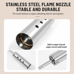 Cannello da campeggio portatile e smontabile in acciaio inossidabile per esterni, with Adapter and Igniter, without Adapter and Igniter