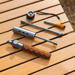 Cannello da campeggio portatile e smontabile in acciaio inossidabile per esterni, with Adapter and Igniter, without Adapter and Igniter