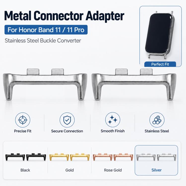 Connettore per cinturino in acciaio inossidabile xDfind per Honor Band 11 / Band 11 Pro (1 paio), 12mm, 14mm, 18mm