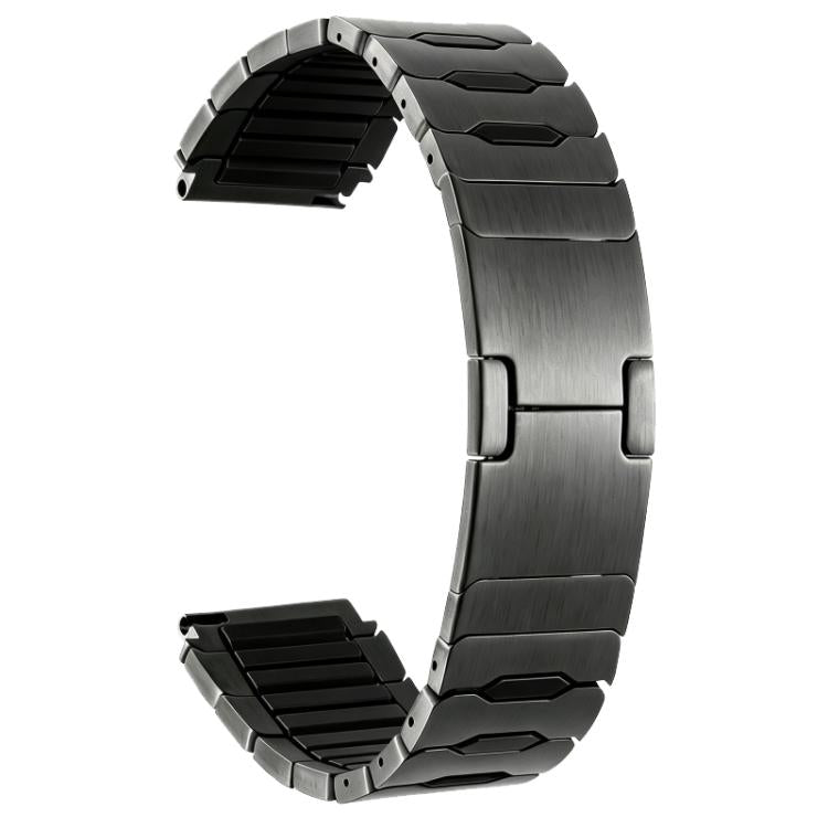 Cinturino per orologio ibrido in metallo, silicone e acciaio inossidabile, 22mm