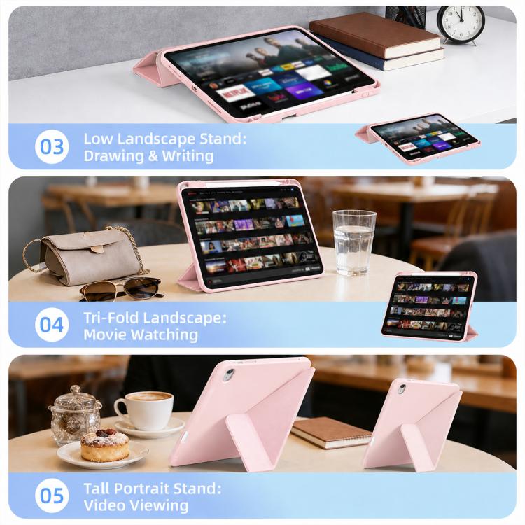 Custodia in silicone pieghevole a Y XDcase per iPad mini 2024/2021